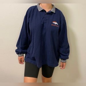 Broncos Collard LongSleeve Shirt ~ Men’s Size Large